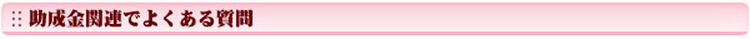 助成金関連でよくある質問