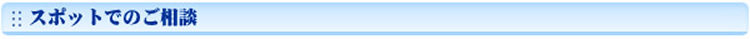 スポットでのご相談
